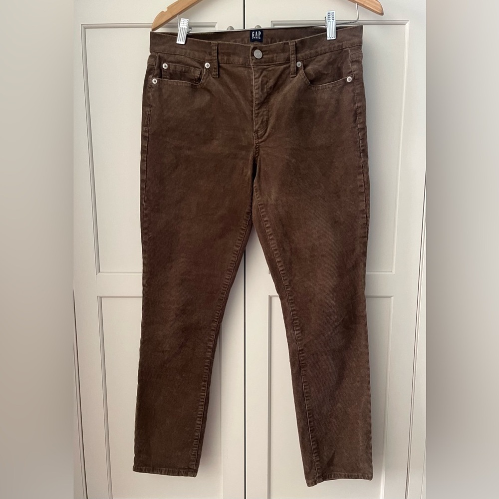 Gap Denim brown corduroy cropped pants women’s size 29